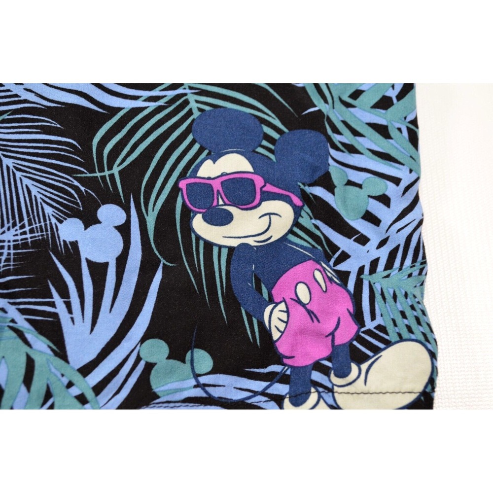 Disney Mickey Mouse Shirt Mens L Short Sleeve Button Front Mickey All Over Print - Picture 9 of 12